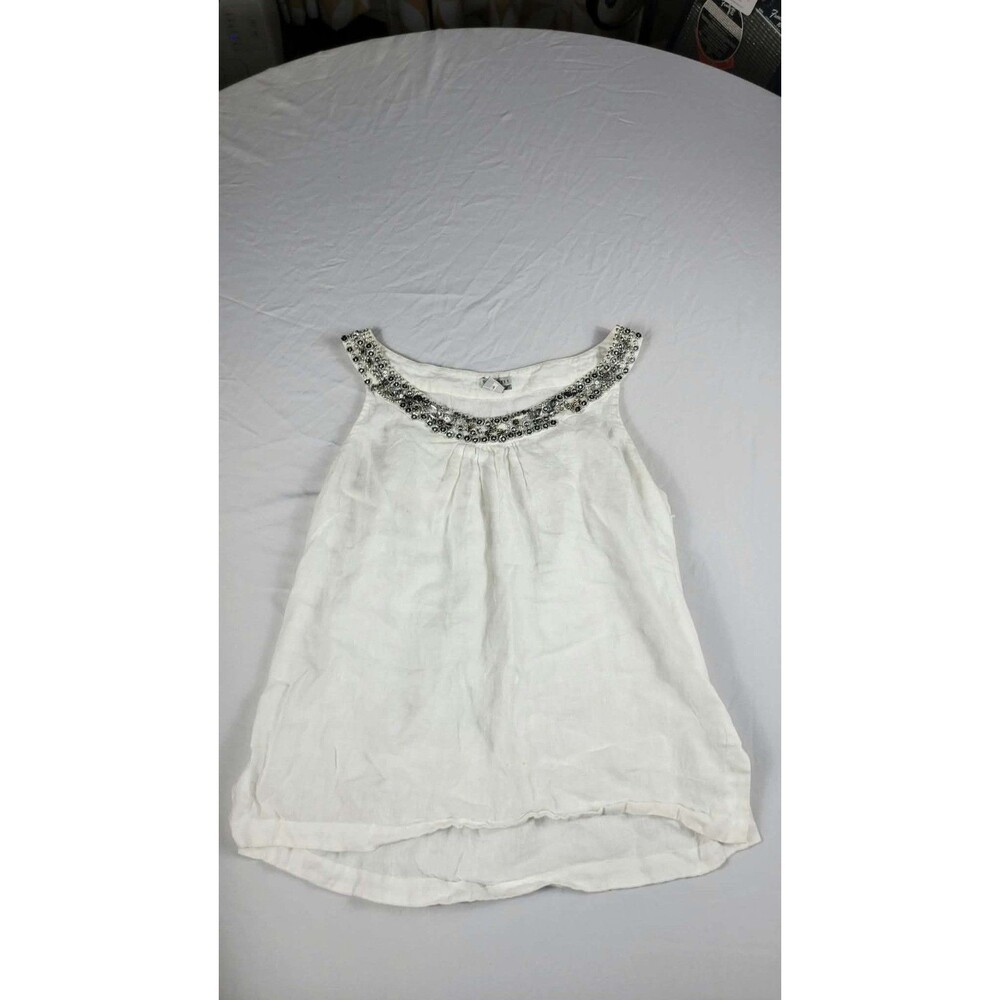 White Worth Shirt Beaded and Embroidered front